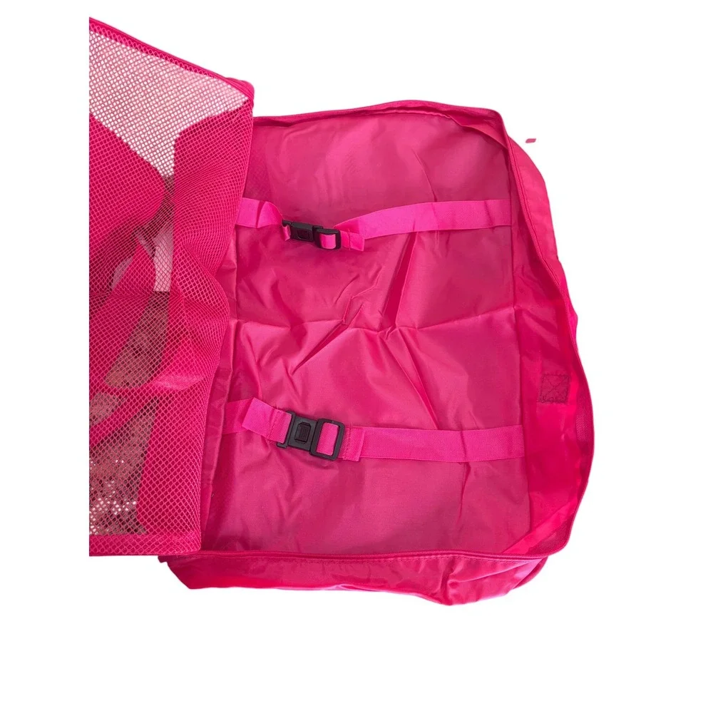 The Foldie Hot Pink Travel Tote Weekender Bag Packing Cubes Carry On Luggage Set